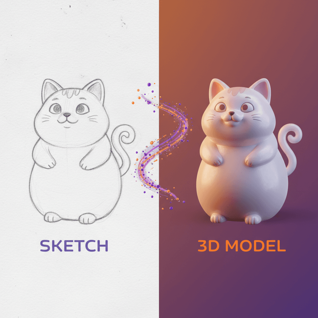 Sketch to 3D model transformation