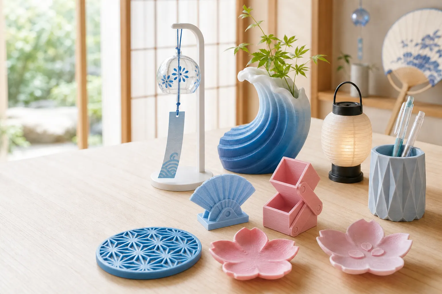 日本の夏をテーマにした3Dプリント小物のコレクション